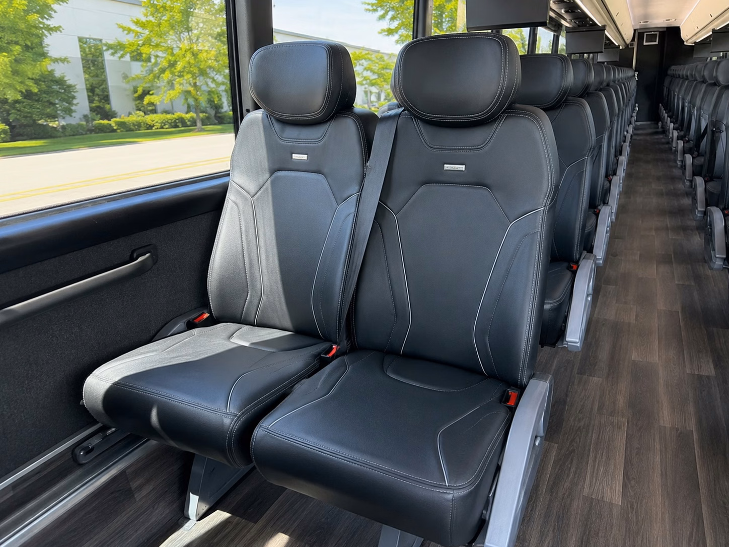 56 passenger charter bus interior